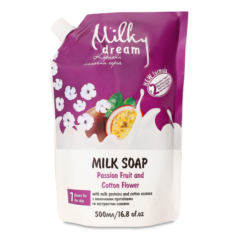 Крем-мило рідке Маракуйя та квіти бавовни 500мл д/п Мілкі дрім