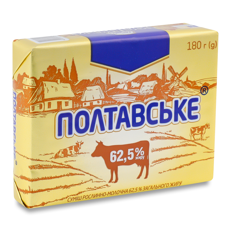 Суміш рослинно-молочна 62,5% 180г фольга Полтавське