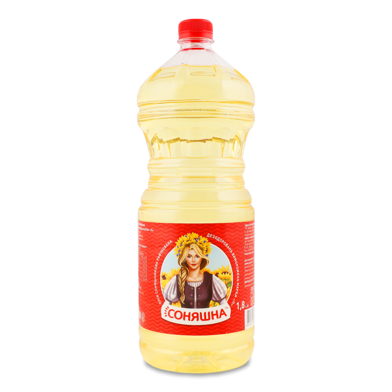 Олія соняшникова рафінована дезодорована виморожена марки П 1,8л Соняшна