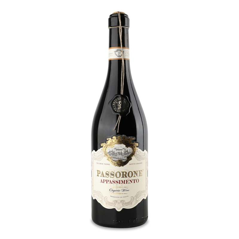 Вино Апассіменто Органік червоне сухе 15% 0,75л Пассороно