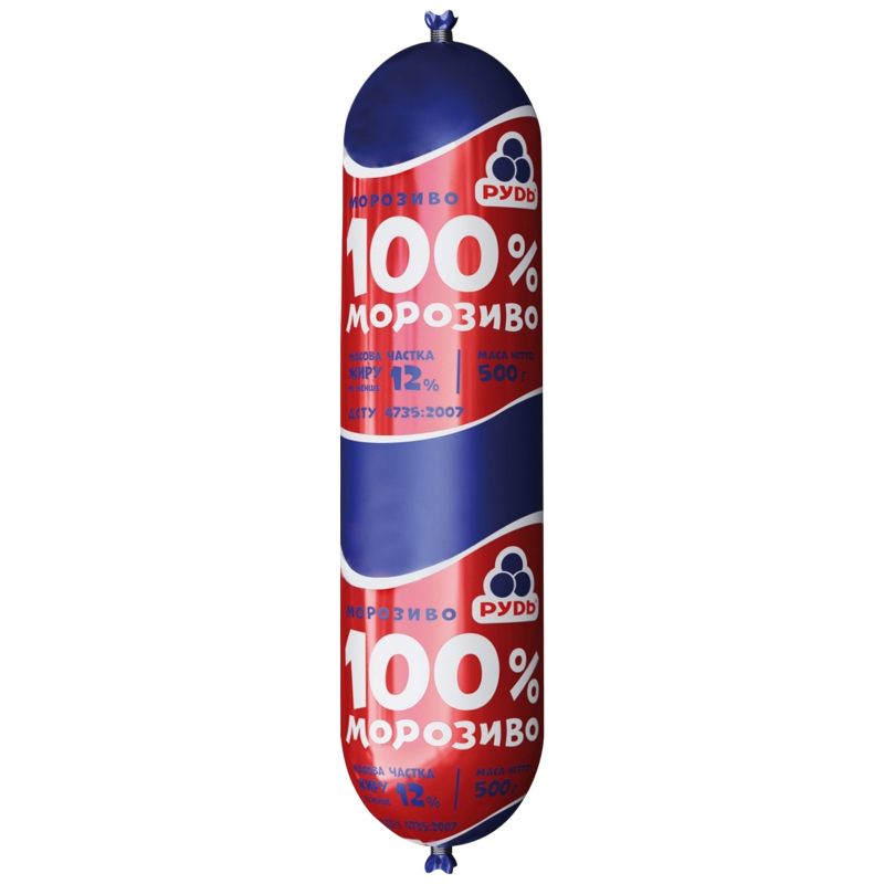 Морозиво 100% 500г п/е Рудь