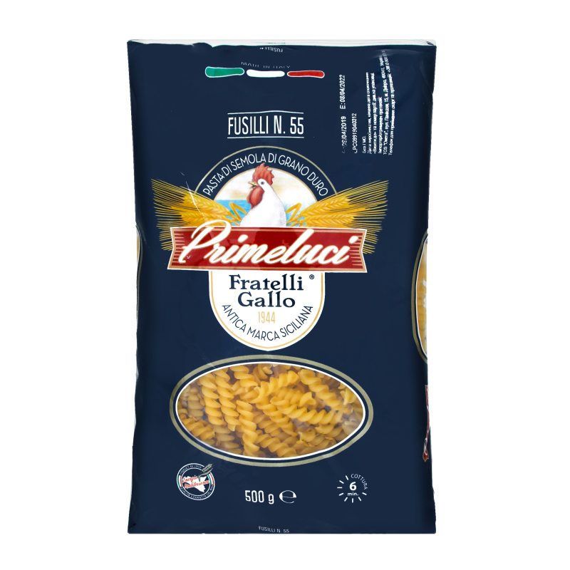 Вироби макаронні Fusilli №55 Primeluci м/у