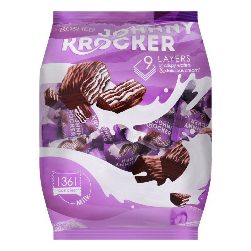 Цукерки глазуровані Milk Johnny Krocker Roshen м/у
