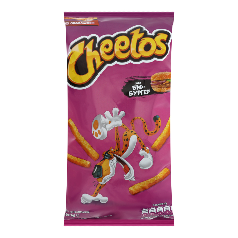 Палички кукурудзяні зі смаком біф-бургера Cheetos м/у