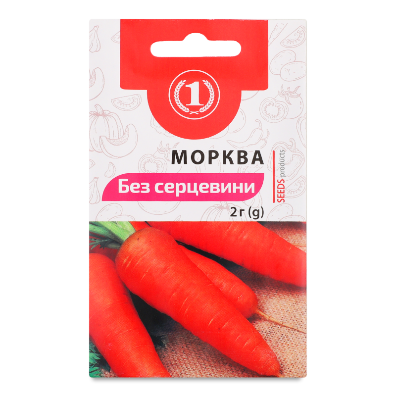 Насіння Морква Без серцевини 2г ТМ “1”