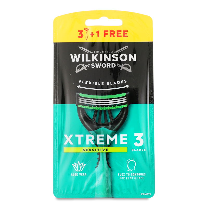 Станок д/гоління одноразовий Екстрім-3 Сенсітів Комфорт 4шт Вілкінсон Сворд