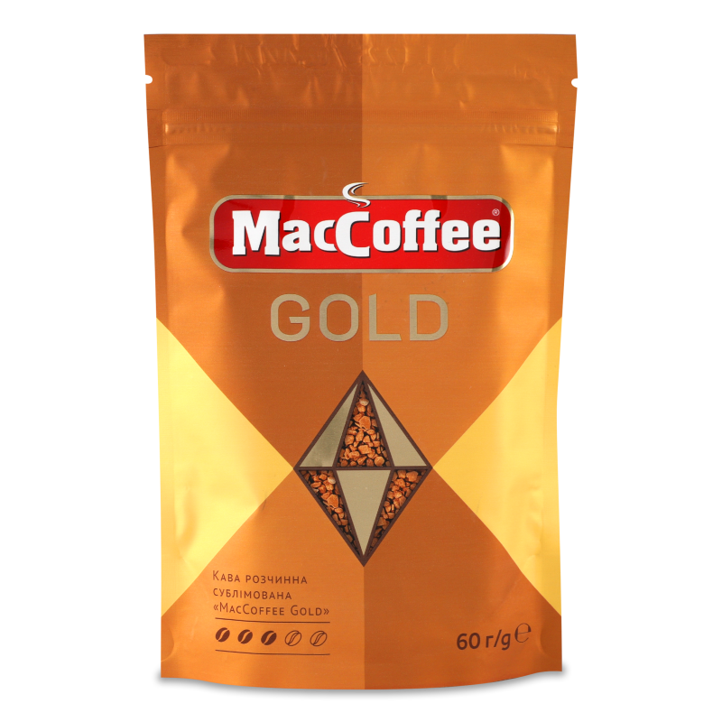 Кава Gold розчинна 60г економ пакет MacCoffee