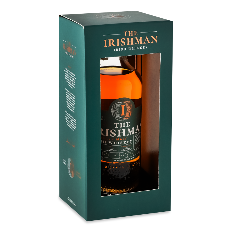 Віскі Сінгл Молт 40% 0,7л коробка Айрішмен