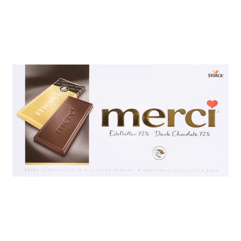 ШОКОЛАД МЕРСИ ГОРЬКИЙ 72% 100Г Merci(4014400140132): купить в интернет ...