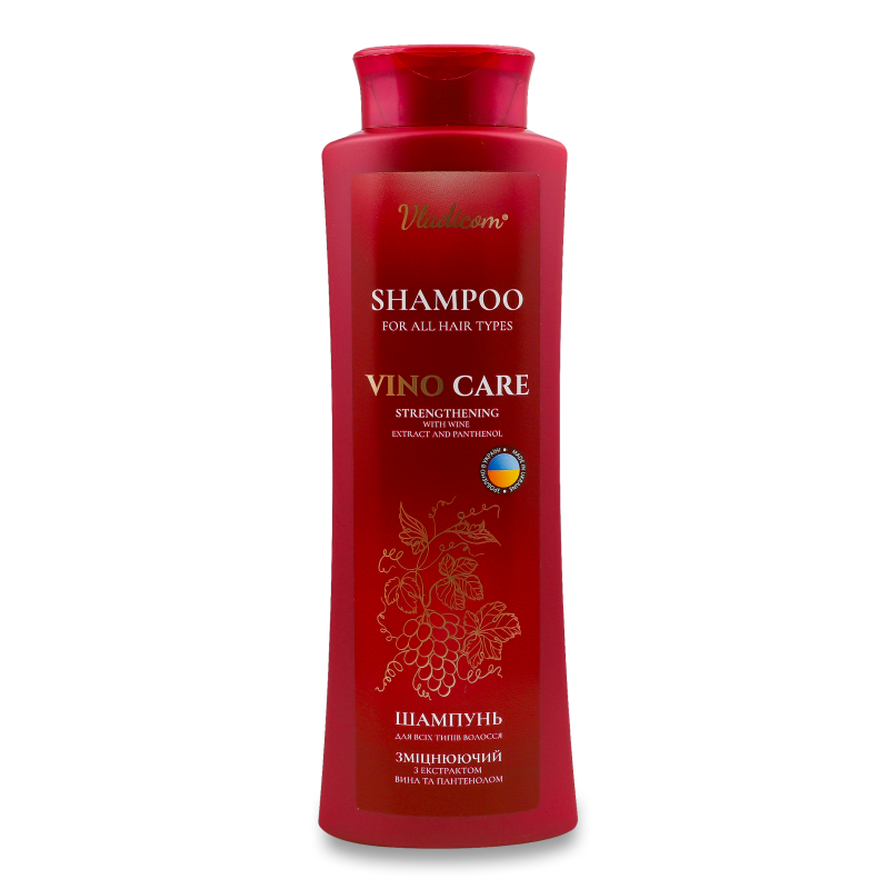 Шампунь Віно Кеір Зміцнюючий з екстрактом вина та пантенолом д/всіх типів волосся 500мл Владіком