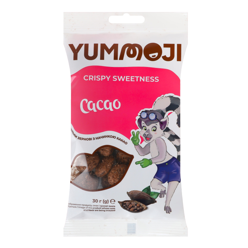 Кульки зернові з начинкою какао Yummoji м/у