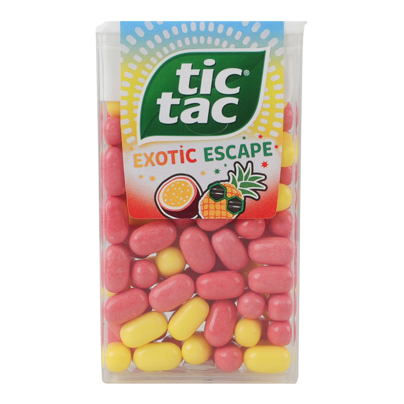 Драже со вкусом ананаса и маракуйи Exotic escape Tic Tac п/у 54г