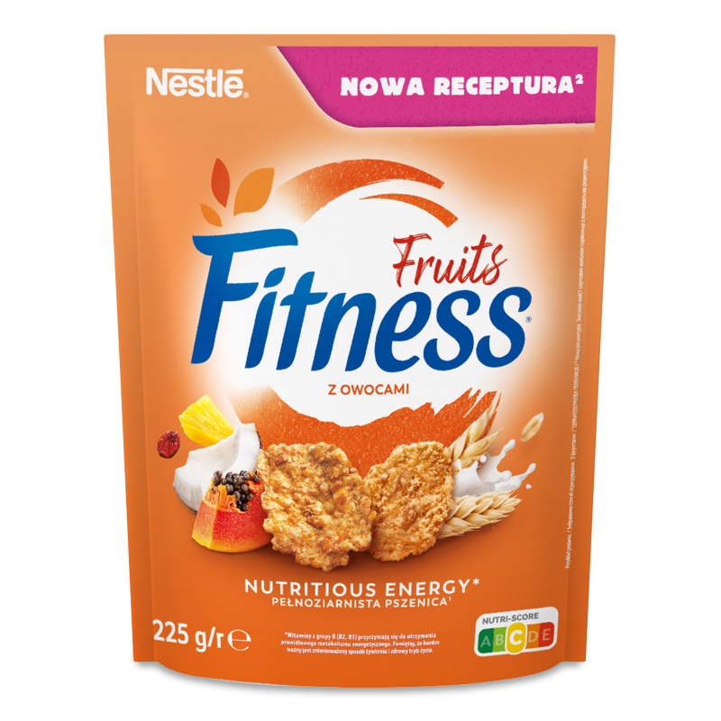 Сніданок сухий Пластівці Фітнес з фруктами глазуровані 225г Нестле