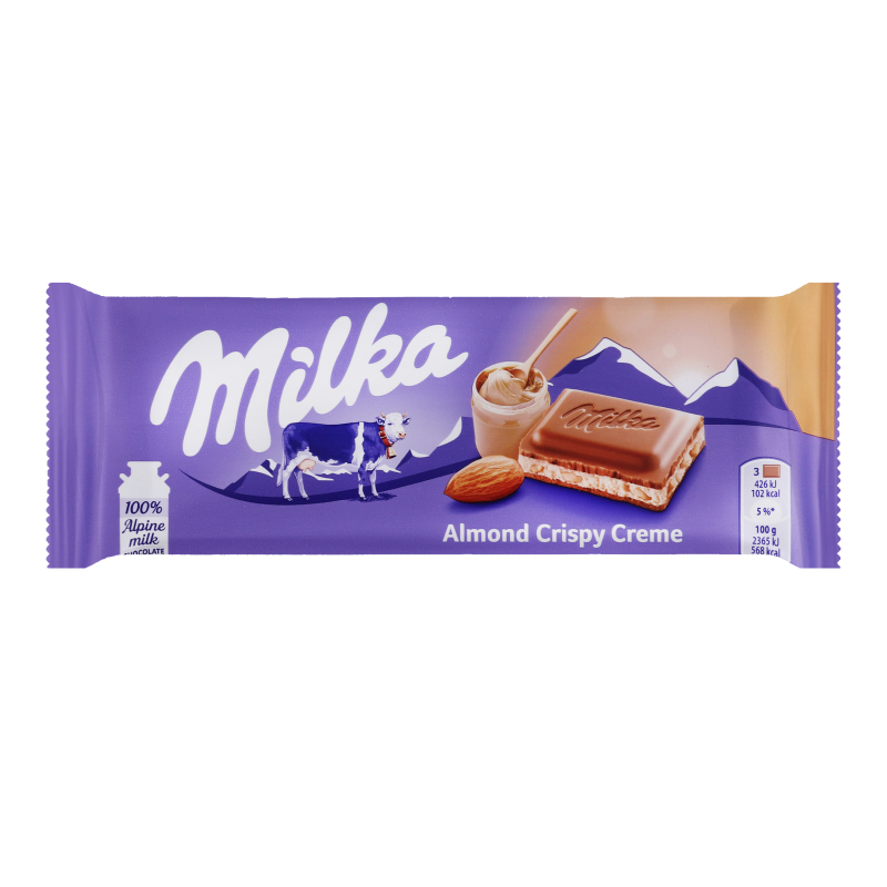 Шоколад молочний Almond Crispy Creme Milka м/у