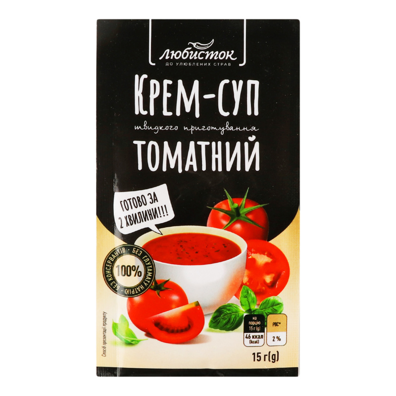 Крем-суп томатний швидкого приготування Любисток м/у