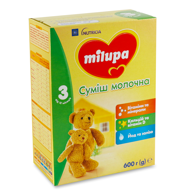 Суміш молочна Дитяче молочко суха д/дітей від 12місяців 600г Milupa 3