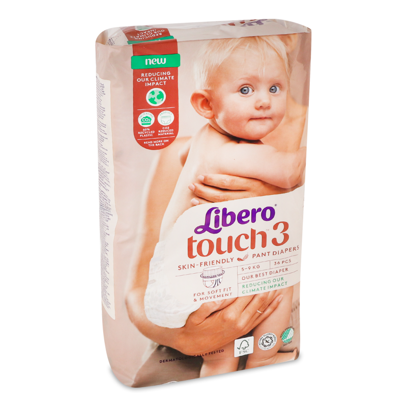 Підгузники-трусики Тач 3 5-9кг 36шт Ліберо