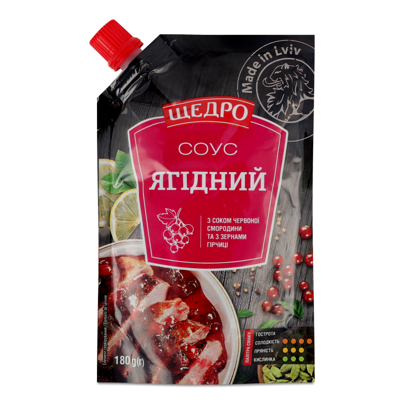 Соус Ягідний 180г д/п Щедро
