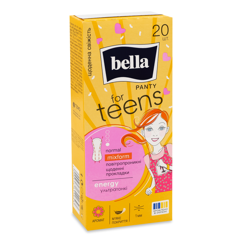 Прокладки щоденні Панті Фо Тінс Енерджі 20шт Белла