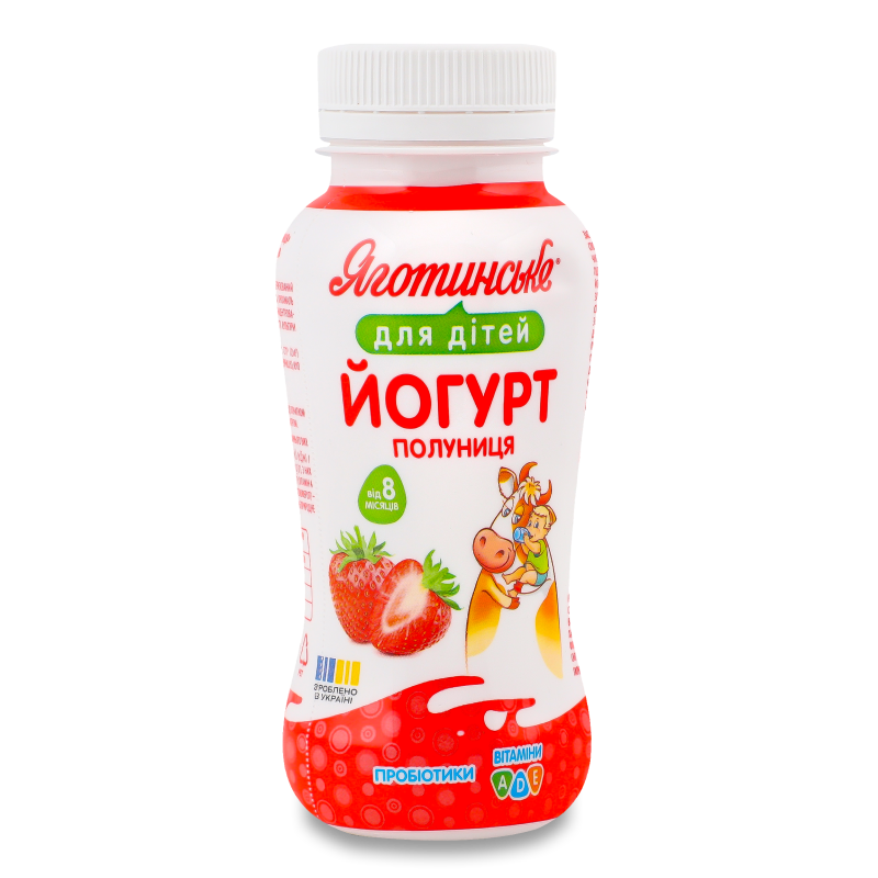 Йогурт питний Полуниця від 8місяців 1,5% 185г пет Яготинське