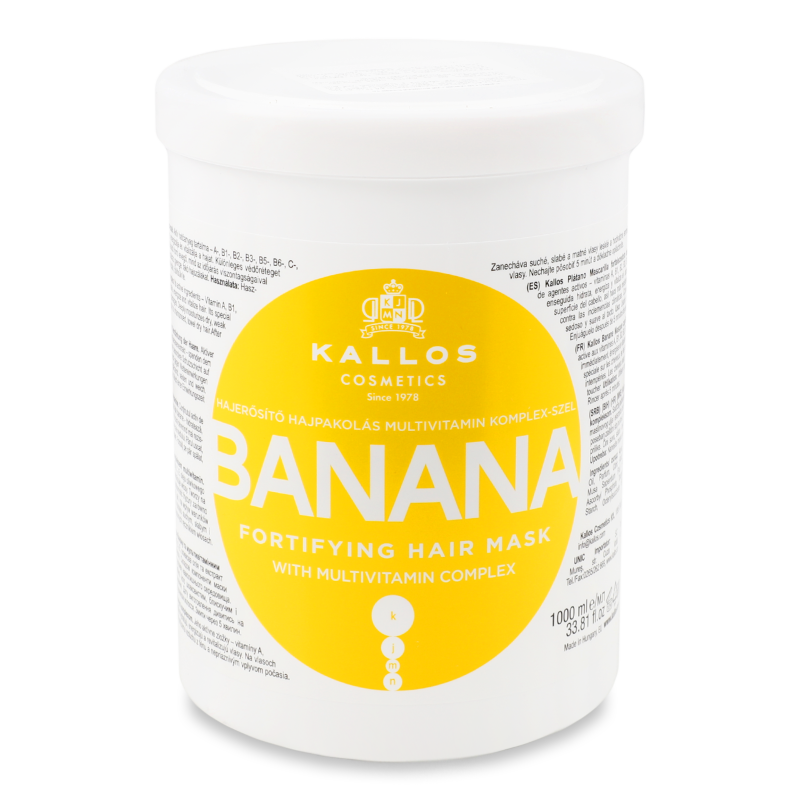 Маска д/волосся живильна з екстрактом банану та комплексом вітамінів 1000мл Каллос