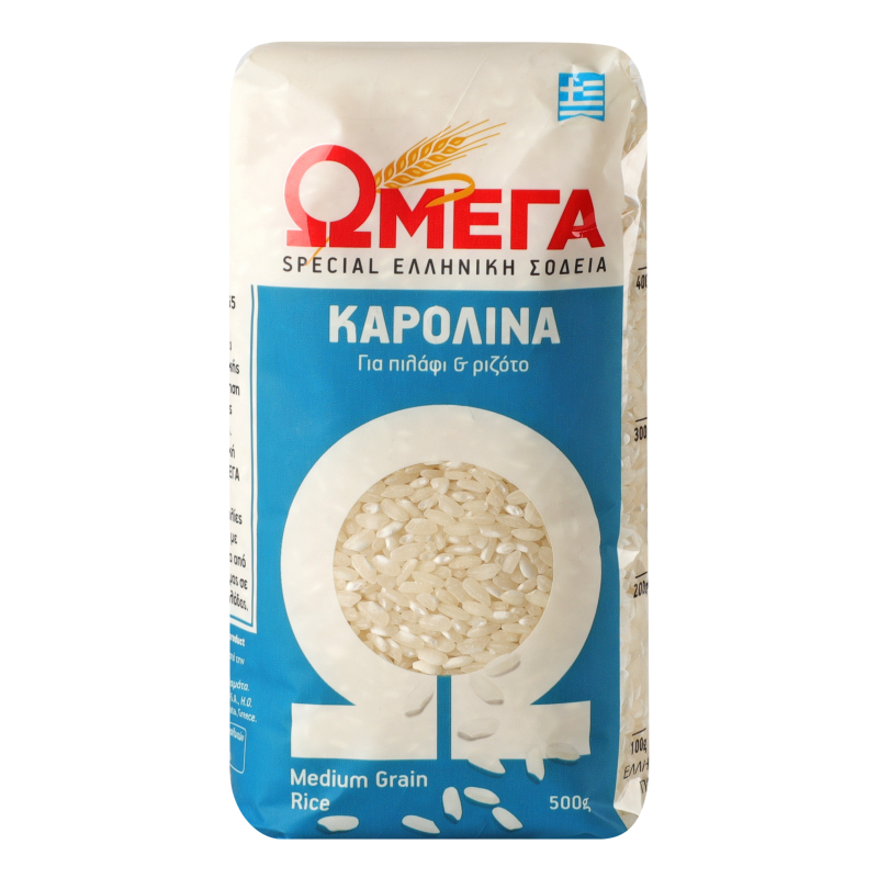 Рис круглий середньозернистий шліфований Кароліна Omega м/у