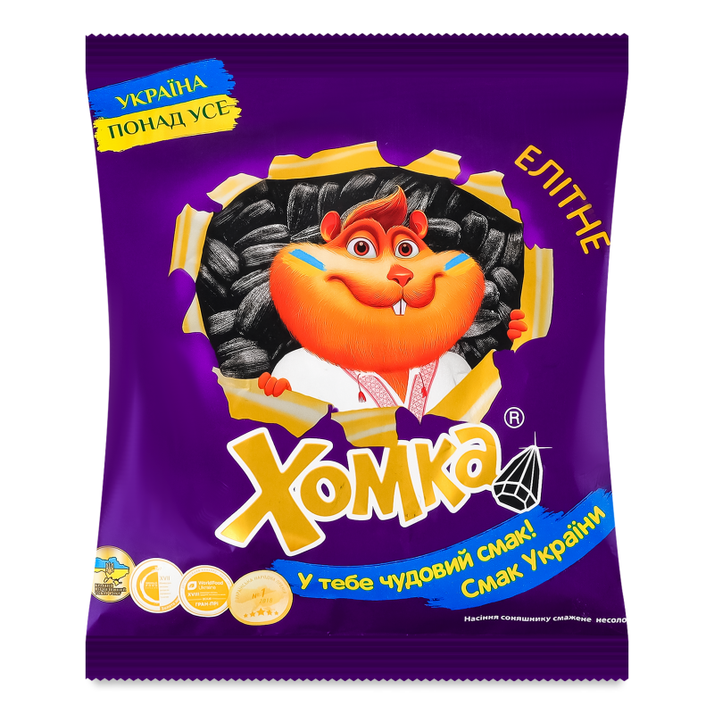 Насіння соняшника Елітне смажене несолоне 110г Хомка