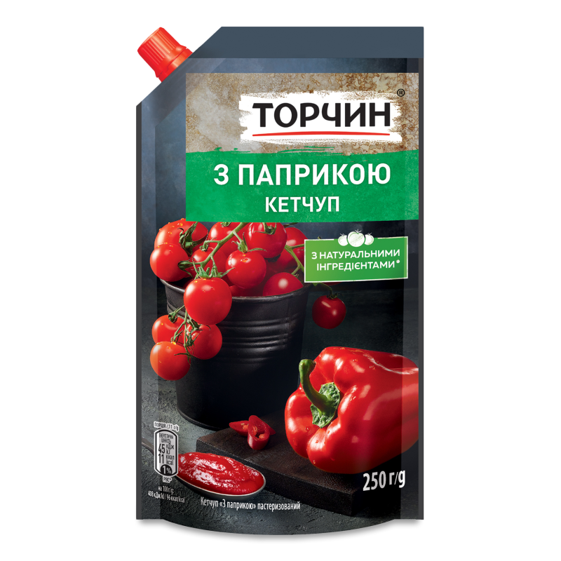 Кетчуп з паприкою 250г д/п Торчин