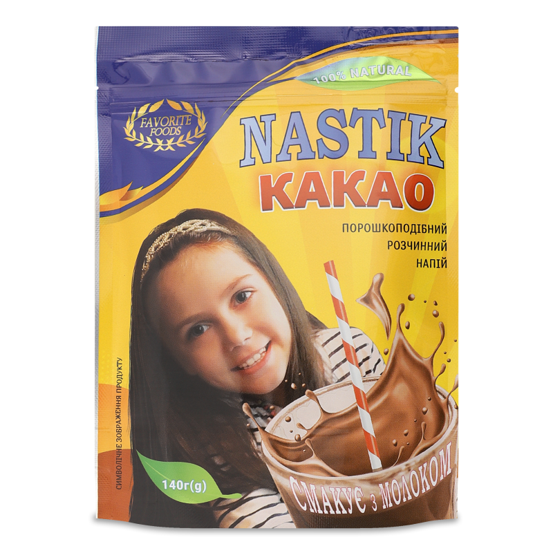 Напій розчинний Nastik з добавками порошкоподібний 140г д/п Favorite Foods