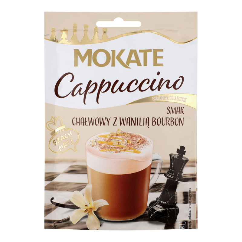 Напій кавовий розчинний зі смаком халви з ваніллю бурбона Капучино Mokate д/п