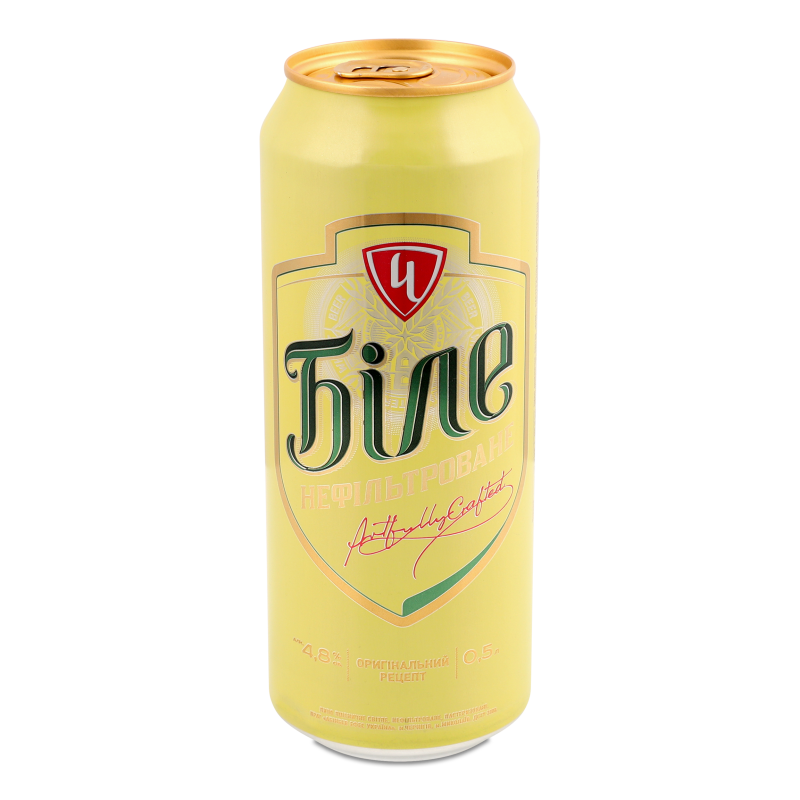 Пиво Біле 5% 0,5л ж/б Чернігівське