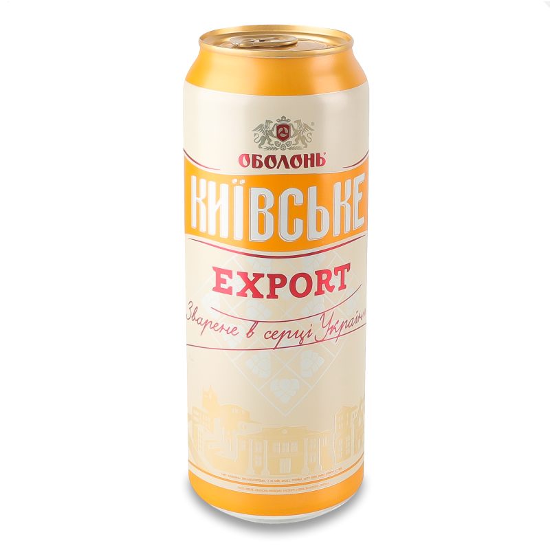 Пиво Київське Export 4,7% 0,5л ж/б Оболонь