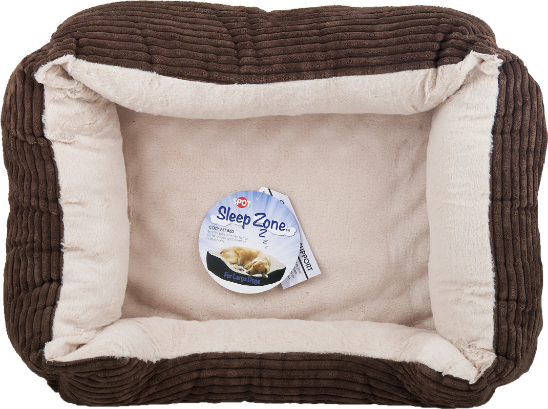 Spot Sleep Zone Cozy Pet Bed for Large Dogs Chocolate Spot 77234329597 customers reviews listex.online