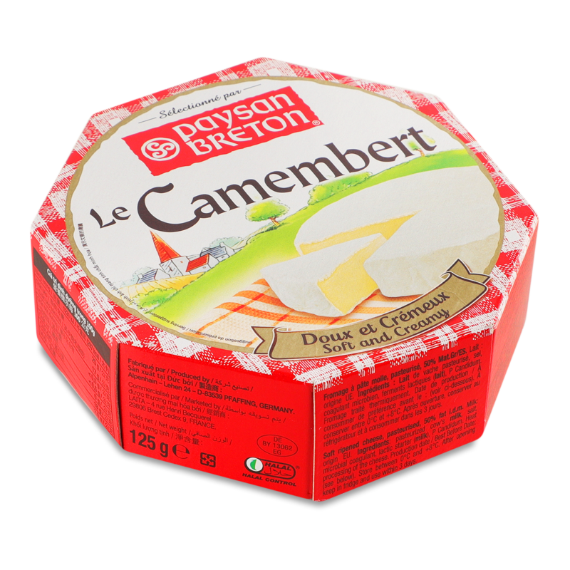 Сир м”який Камамбер 50% 125г Пайсан Бретон