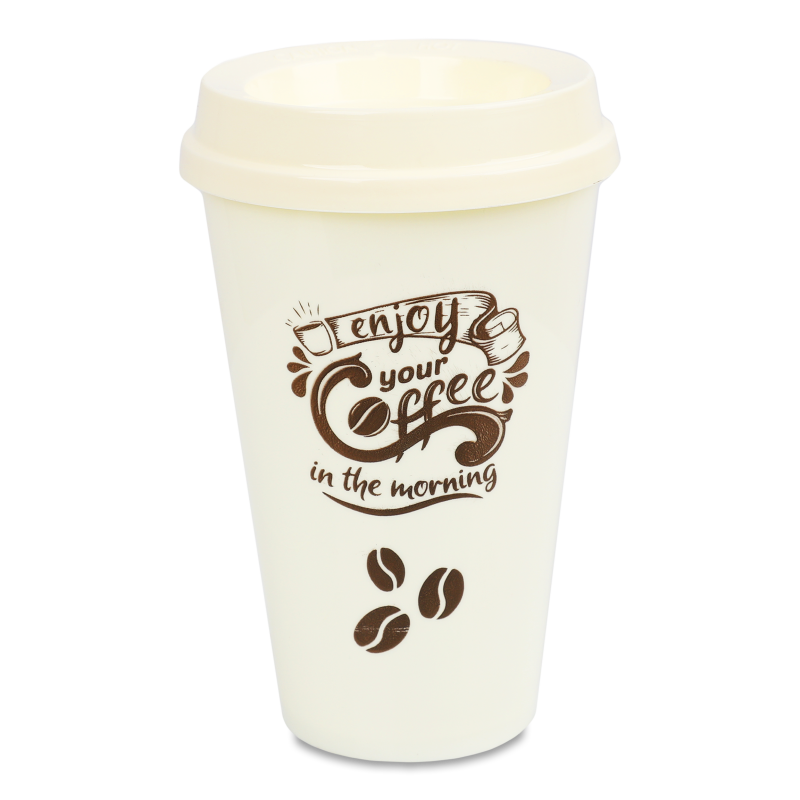 Стакан з кришкою пластик L-00751 Qlux