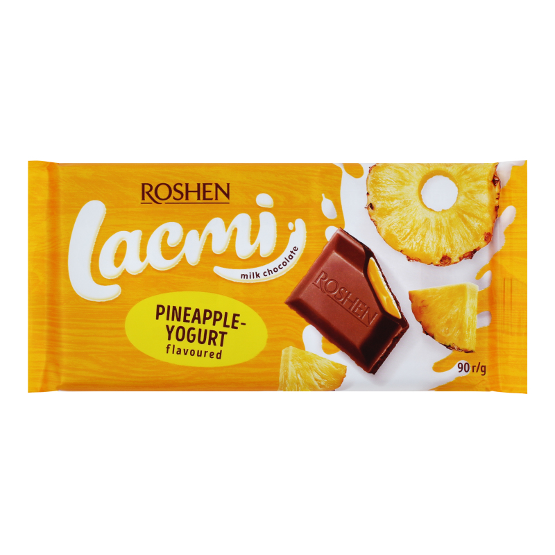 Шоколад молочний Ананас-йогурт Lacmi Roshen м/у