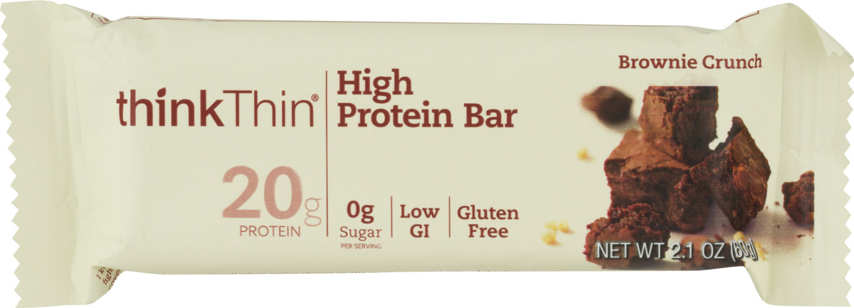 thinkThin High Protein Bar Brownie Crunch thinkThin(753656701271 ...