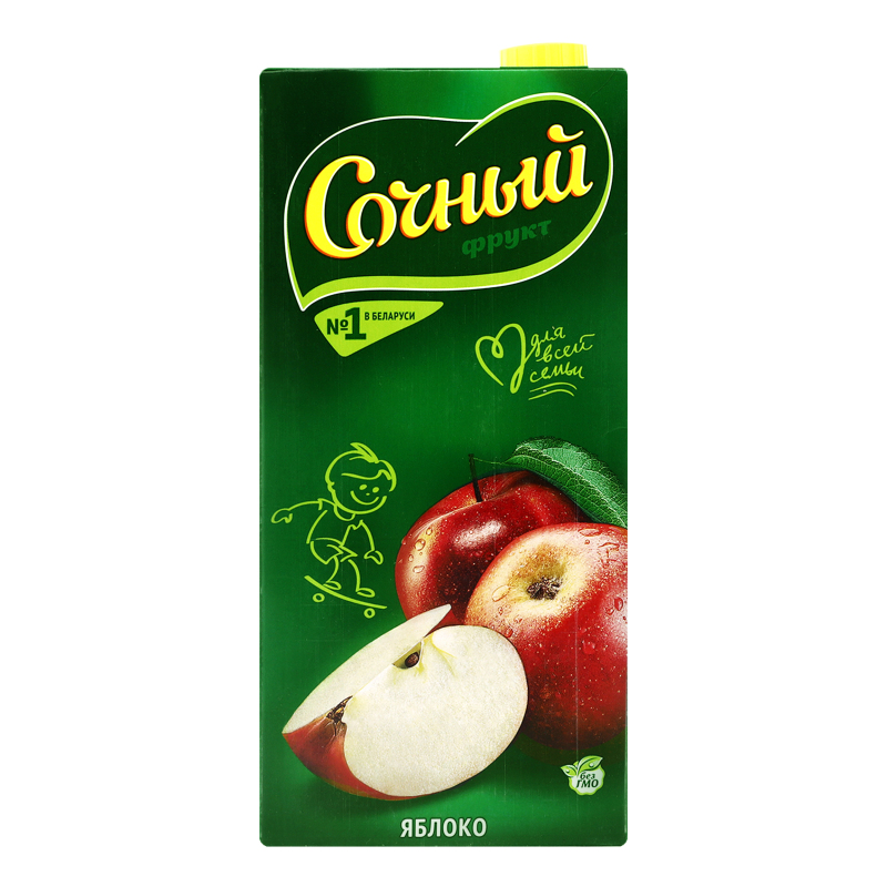 Нектар освітлений пастеризований Яблуко Сочный т/п