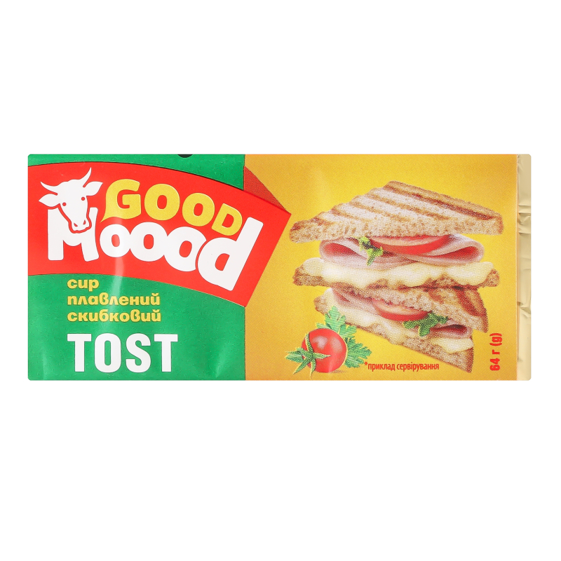 Сир плавлений 40% скибковий Tost Good Moood м/у