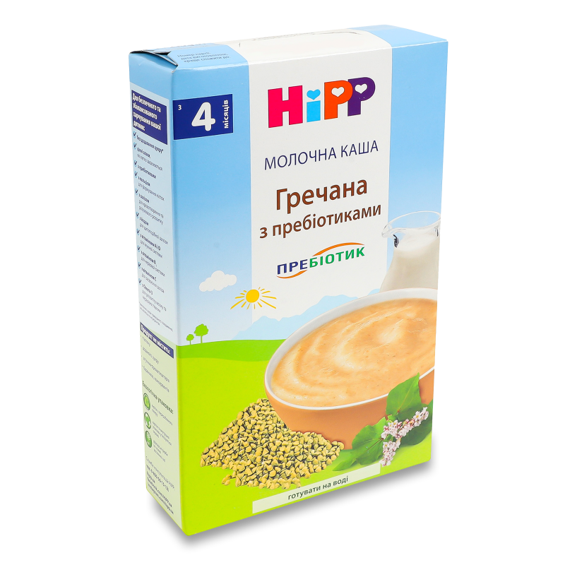 Каша молочна гречана з пробіотиками 250г Хіпп