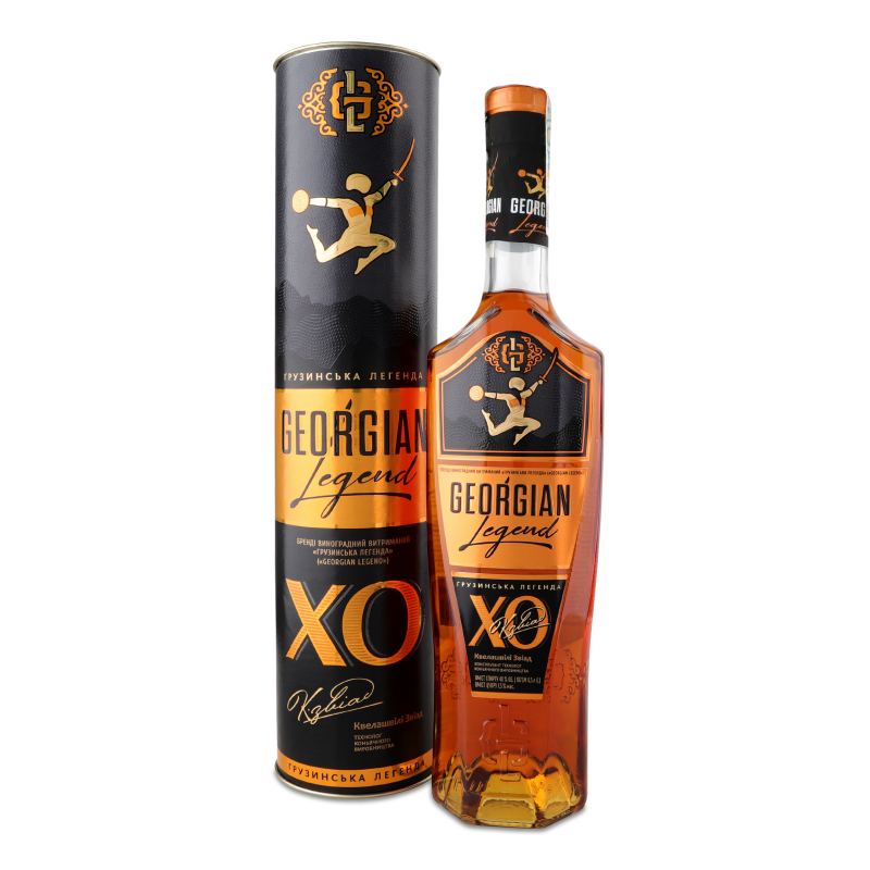 Бренді витриманий XO 40% 0,5л тубус Грузинська легенда