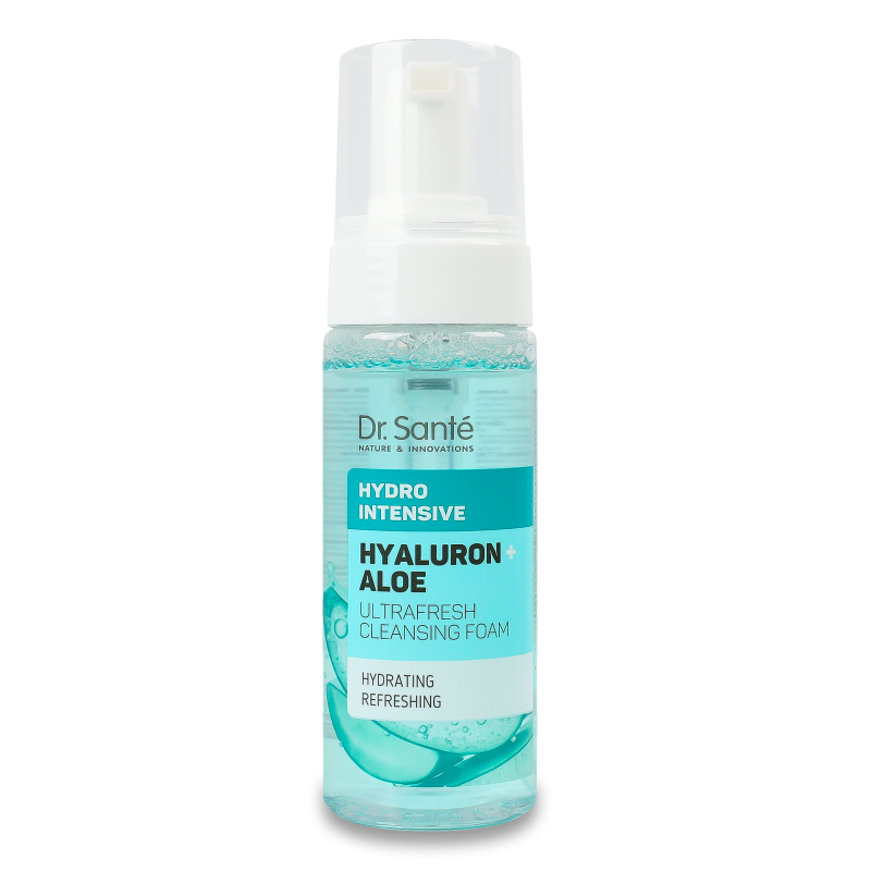 Пінка д/обличчя Hydro Intensive Гіалурон+алое очищуюча ультраосвіжаюча 150мл Dr.Sante