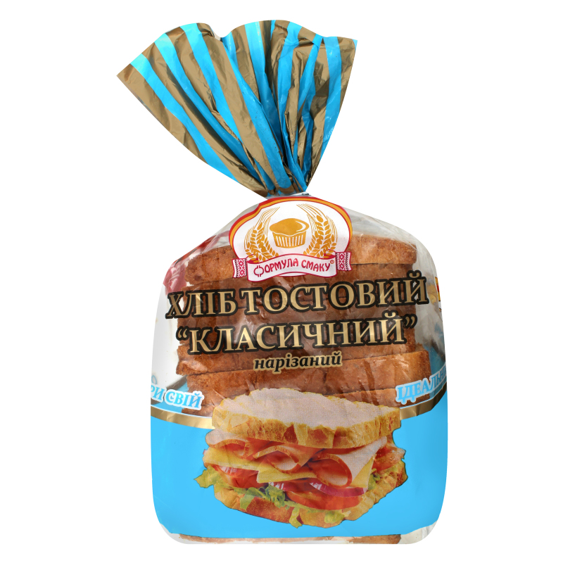 Хлеб тостовый нарезной Классический Формула смаку м/у 250г Формула ...