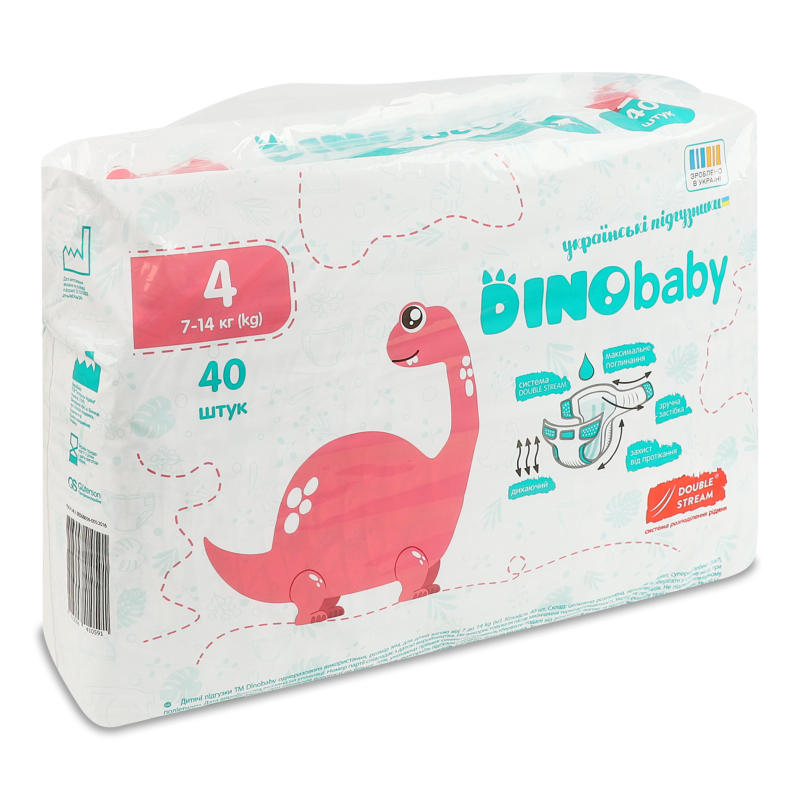 Підгузки 4 7-14кг 40шт DinoBaby