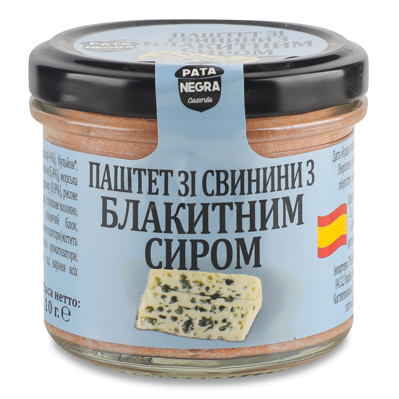 Паштет з свинини з сиром Рокфор 110г Пата Негра