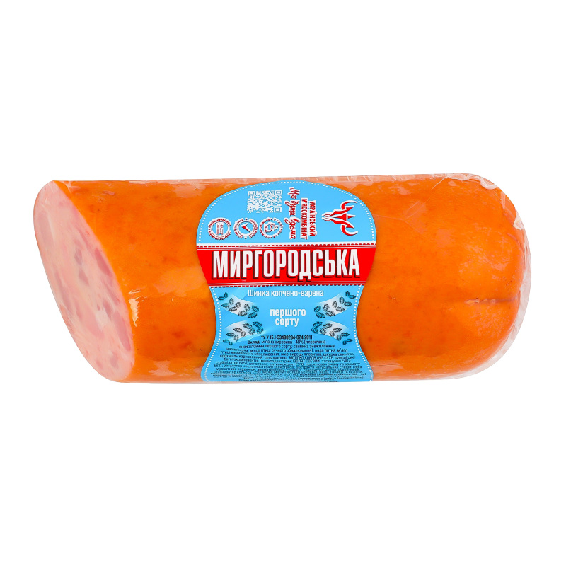 Шинка з рубленого м'яса Миргородська Український м'ясокомбінат в/к 1с кг