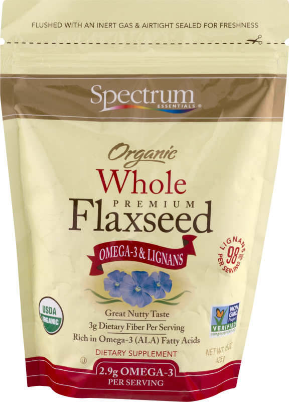 Spectrum Essentials Spectrum Essentials Organic Whole Premium Flaxseed Omega-3 & Lignans ...