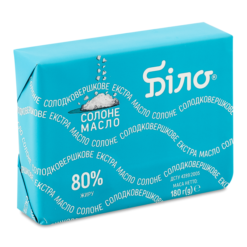 Масло солодковершкове солоне екстра 80% 180г Біло
