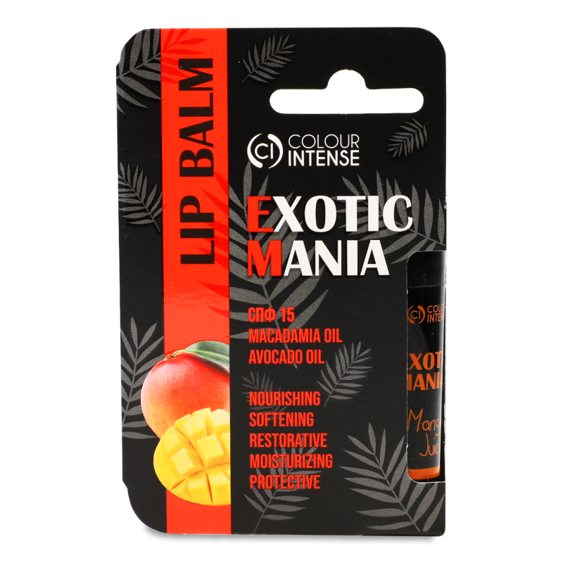Бальзам д/губ Екзотік манія Сік манго №02 5г Колор Інтенс