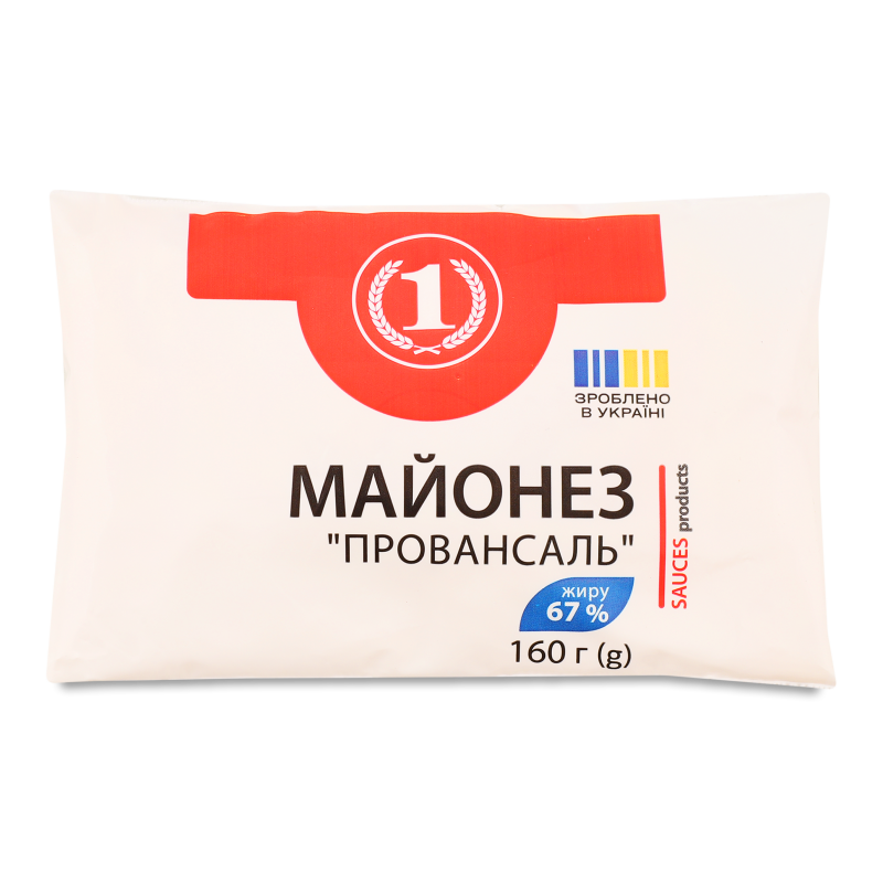 Майонез Провансаль 67% 160г п/е ТМ “1”